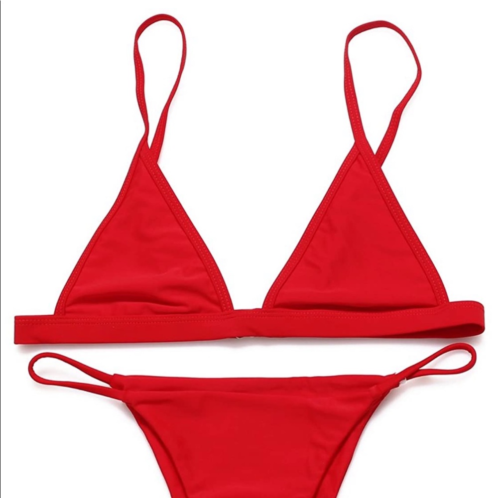 Burgundy Red Bikini.